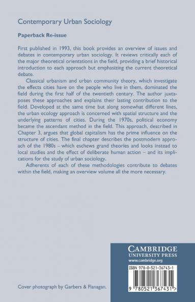 Contemporary Urban Sociology