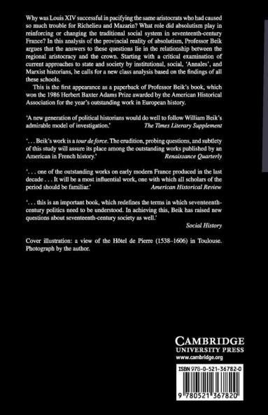 Absolutism and Society in Seventeenth-Century France