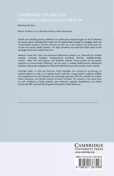 Socioemotional Development and Health from Adolescence to Adulthood