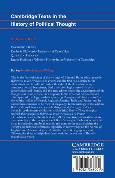 Pre-Revolutionary Writings