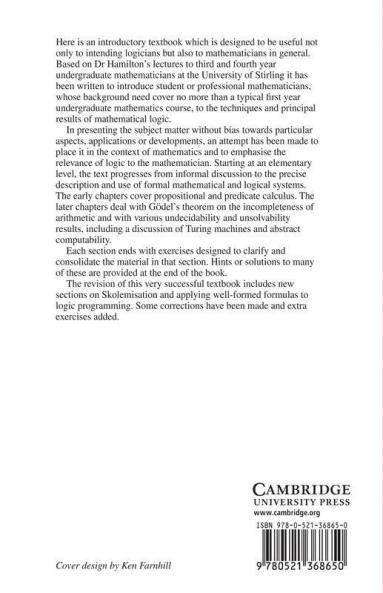 Logic for Mathematicians