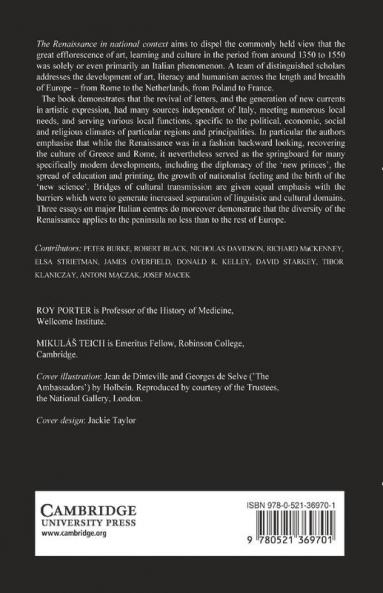 The Renaissance in National Context