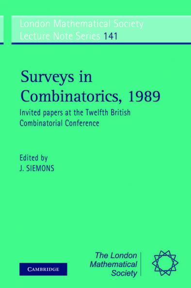 Surveys in Combinatorics 1989