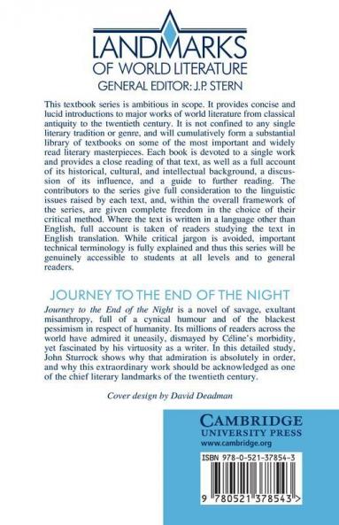 Louis-Ferdinand Celine Journey to the End of the Night