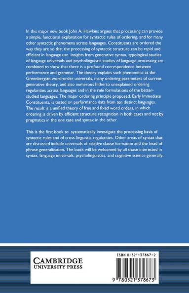 A Performance Theory of Order and Constituency
