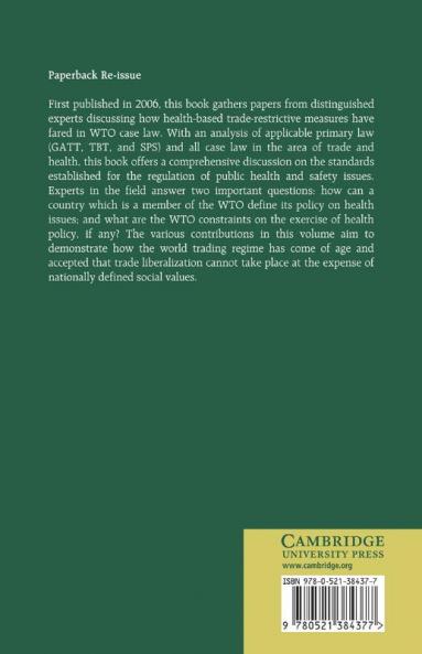 Trade and Human Health and Safety
