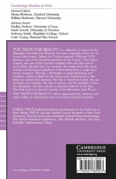 The Taste for Beauty