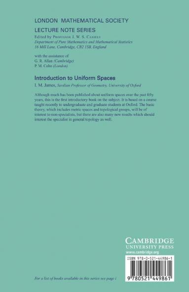 Introduction to Uniform Spaces