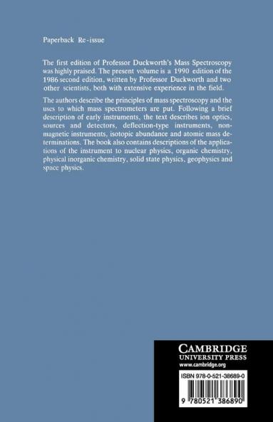 Mass Spectroscopy Second Edition