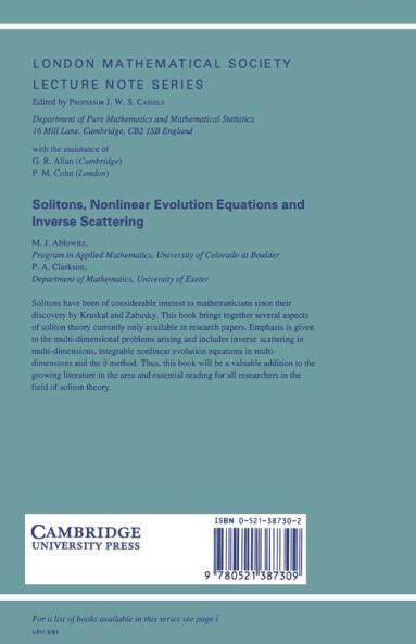 Solitons Nonlinear Evolution Equations and Inverse Scattering