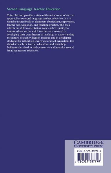 Second Language Teacher Education