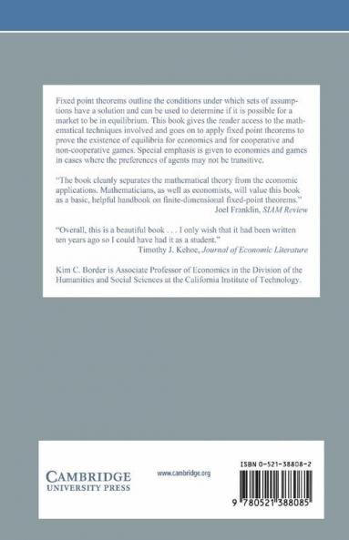 Fixed Point Theorems with Applications to Economics and Game Theory