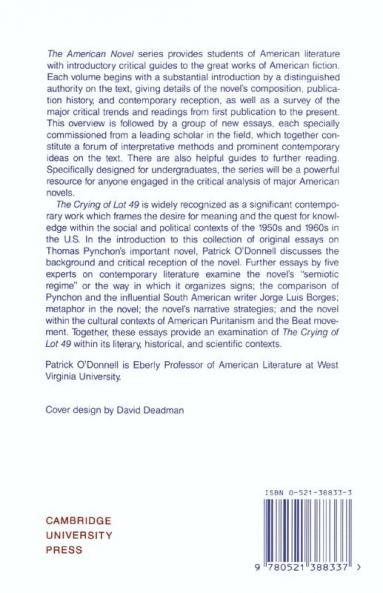 New Essays on the Crying of Lot 49