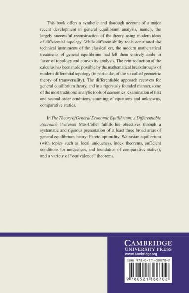 The Theory of General Economic Equilibrium