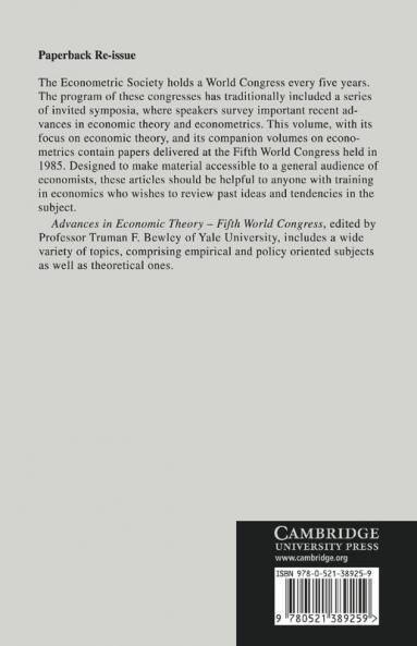 Advances in Economic Theory
