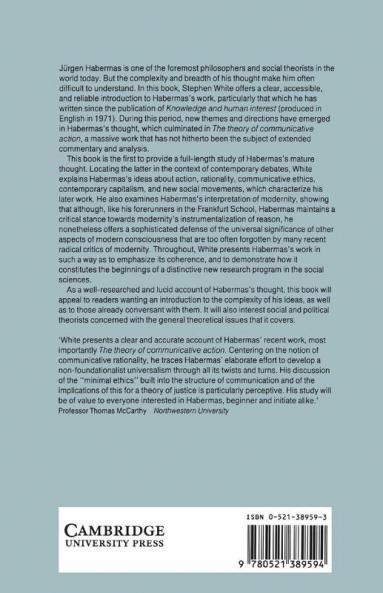 The Recent Work of Jurgen Habermas