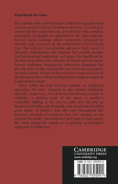 Dhuoda Handbook for Her Warrior Son
