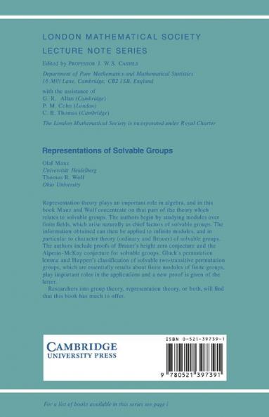 Representations of Solvable Groups