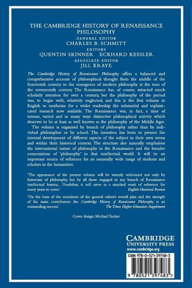 The Cambridge History of Renaissance Philosophy