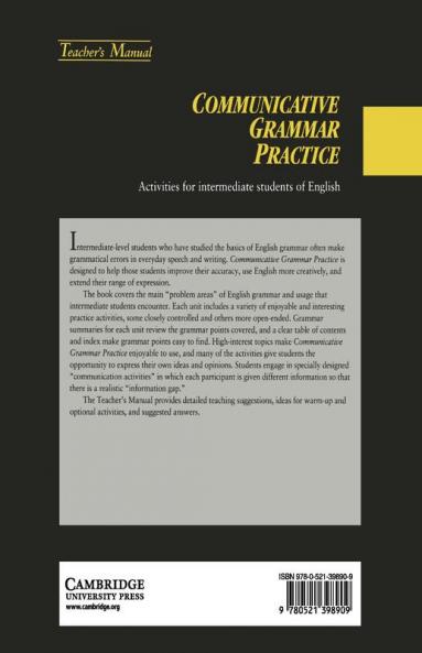 Communicative Grammar Practice Teacher's Manual