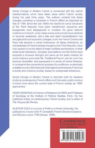 Social Change in Modern France