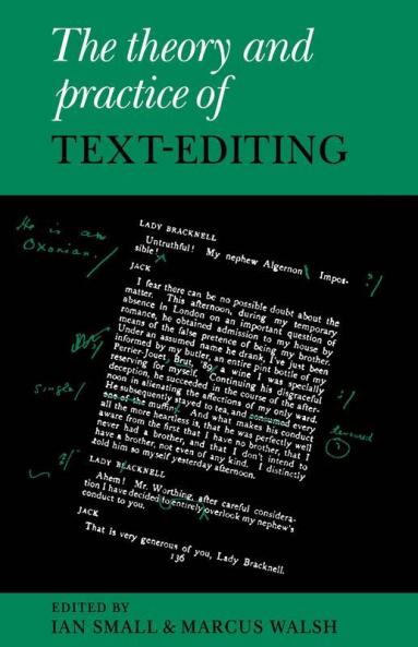 The Theory and Practice of Text-Editing