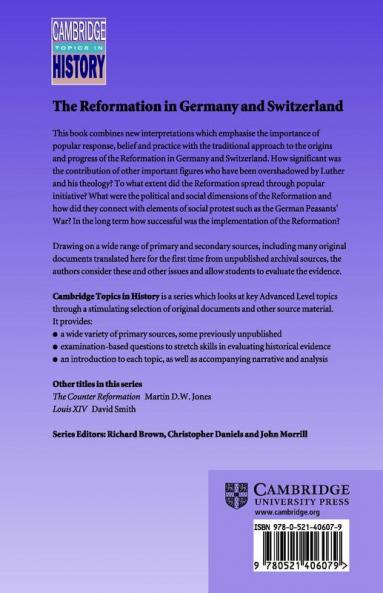 The Reformation in Germany and Switzerland