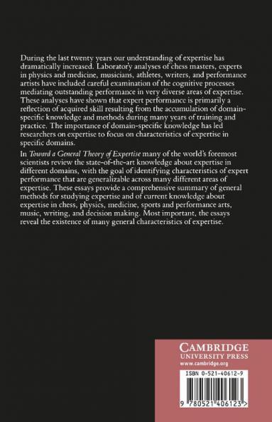 Toward a General Theory of Expertise