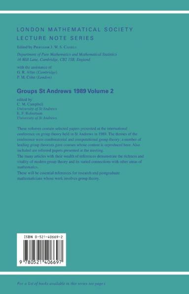 Groups St Andrews 1989