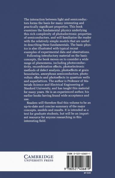 Photoelectronic Properties of Semiconductors