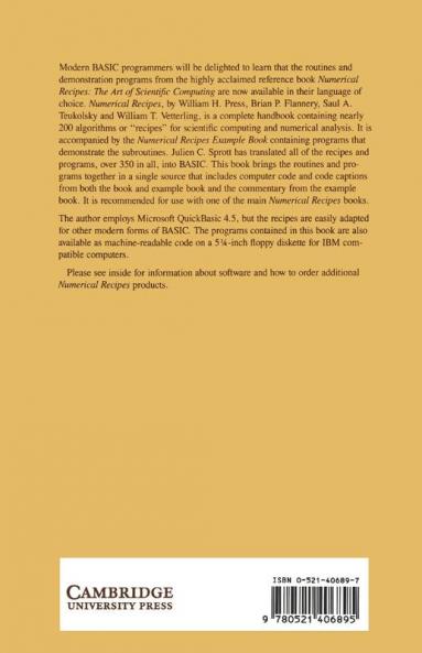 Numerical Recipes Routines and Examples in Basic (First Edition)