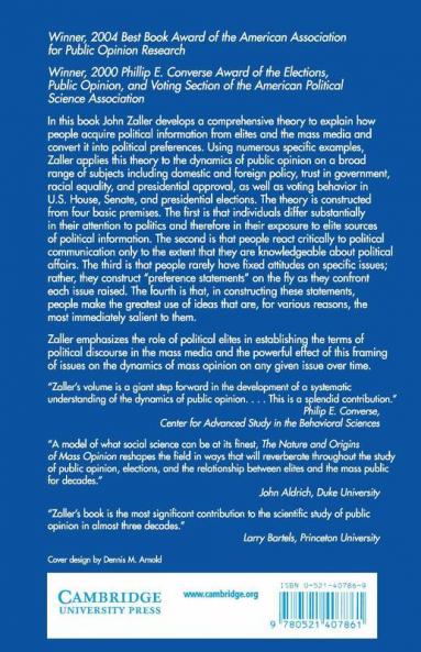 The Nature and Origins of Mass Opinion