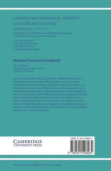 Boolean Function Complexity