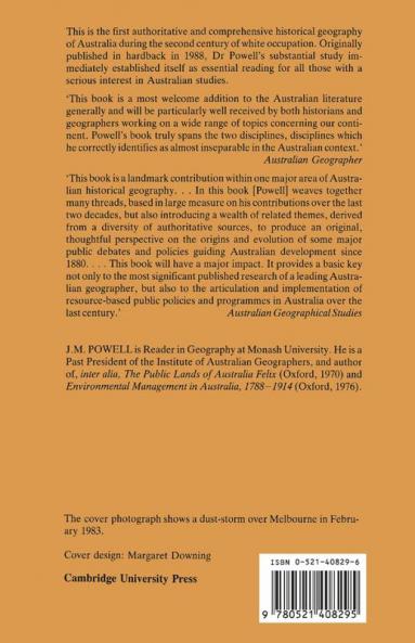 An Historical Geography of Modern Australia