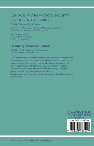 Geometry of Banach Spaces