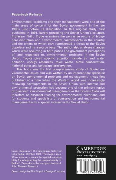 Environmental Management in the Soviet Union