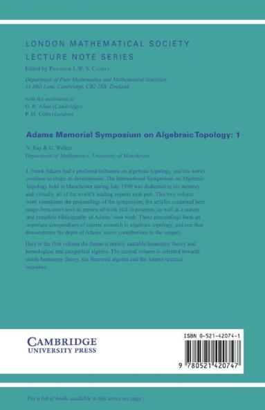 Adams Memorial Symposium on Algebraic Topology