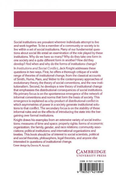 Institutions and Social Conflict