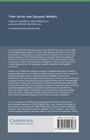 Time Series and Dynamic Models