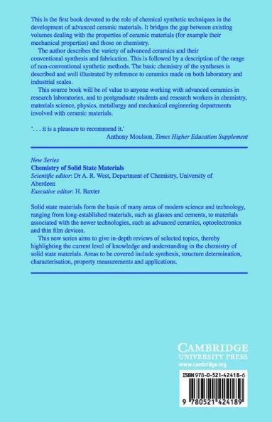 Chemical Synthesis of Advanced Ceramic Materials