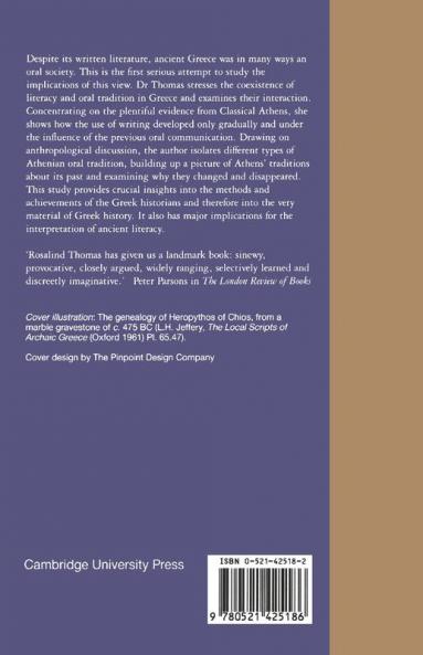 Oral Tradition and Written Record in Classical Athens