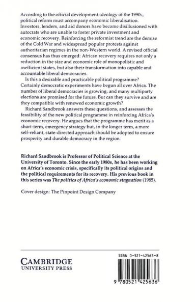 The Politics of Africa's Economic Recovery