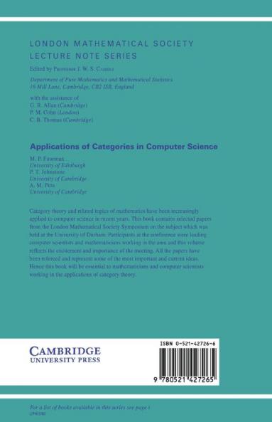 Applications of Categories in Computer Science