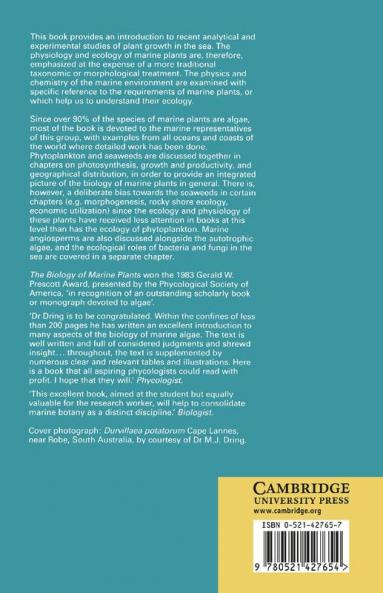The Biology of Marine Plants