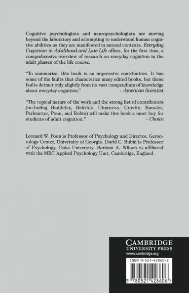 Everyday Cognition in Adulthood and Late Life