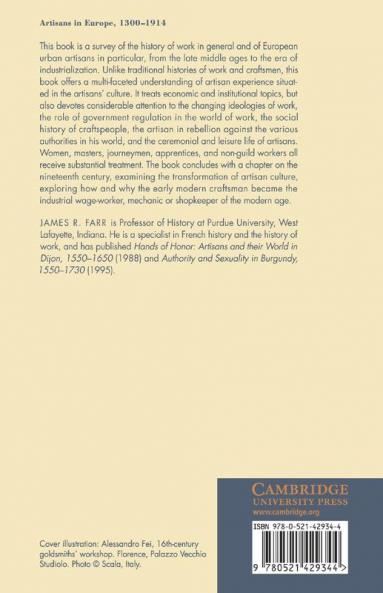 Artisans in Europe 1300 1914