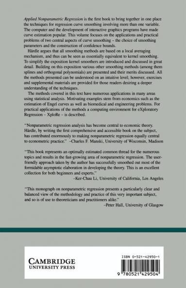 Applied Nonparametric Regression