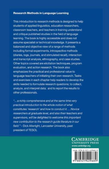 Research Methods in Language Learning