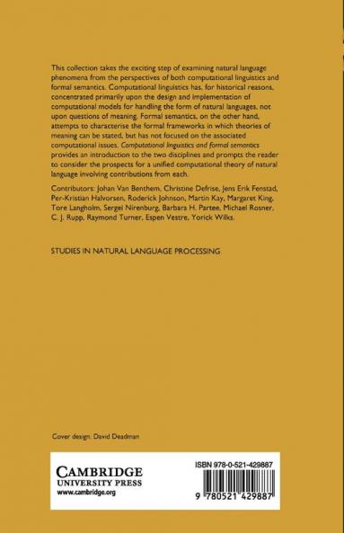 Computational Linguistics and Formal Semantics