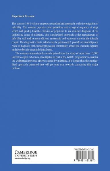 Who Manual for the Standardized Investigation and Diagnosis of the Infertile Couple